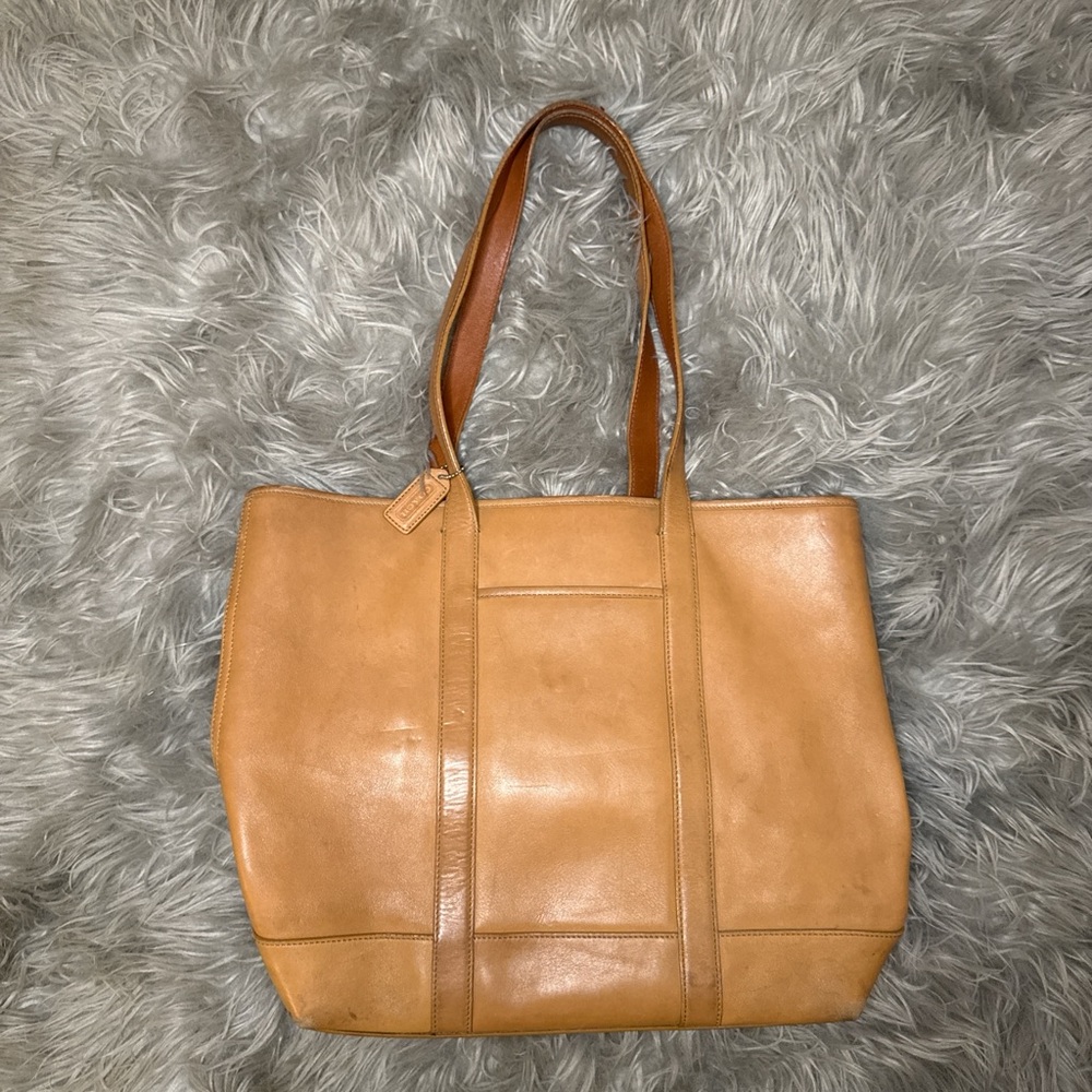 Coach Black and Tan Leather Bag
